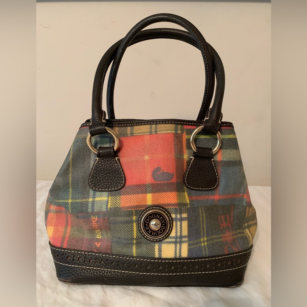 Dooney & Bourke Plaid Satchel Bag - Multicolor